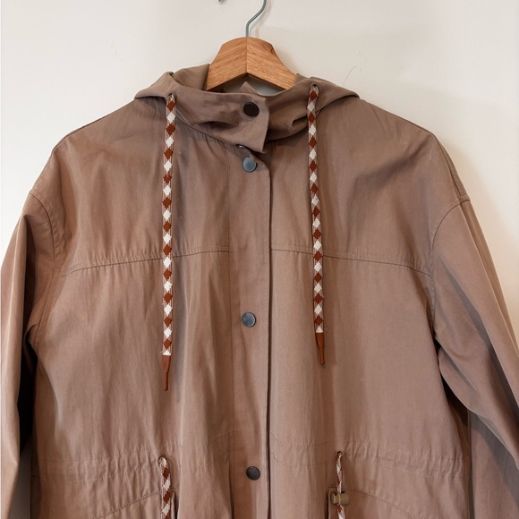 Indi & Cold LONG CAPE TRENCHCOAT in mocha - Picture 2 of 11